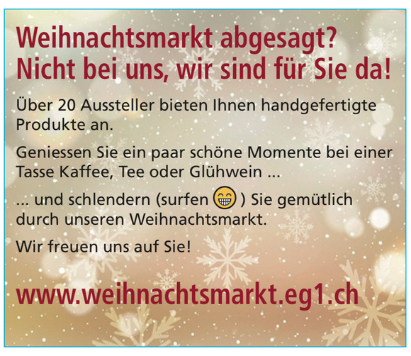 Weihnachtsmarkt Rifferswil abgesagt? - Wir sind für Sie da!